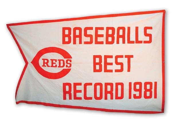 1981 Cincinnati Reds "Best Record" Banner (78x148")