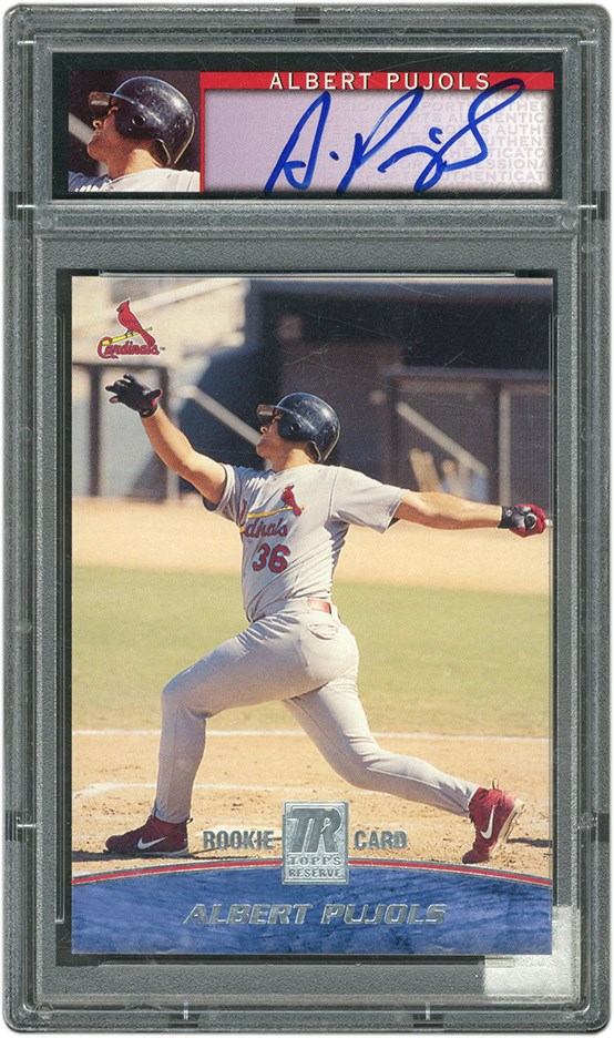 Baseball and Trading Cards - 2001 Topps Reserve #103 Albert Pujols Rookie Autograph PSA NM-MT 8 Uncirculated