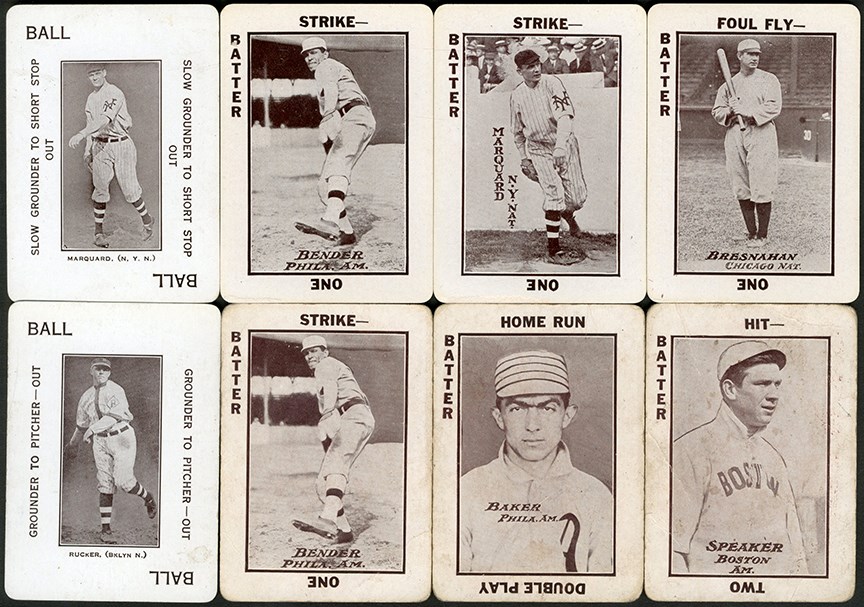 Baseball and Trading Cards - 1913-1914 National Game, Polo Grounds & Tom Barker Game Card Collection of Mostly HOFers (8)