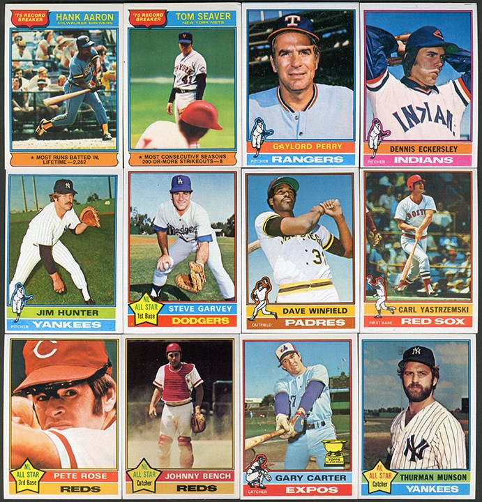 - 1976 Topps & Traded Baseball Near-Complete Set from Vending