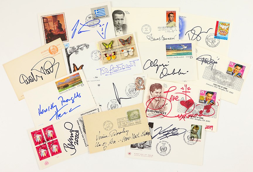- Hollywood & Rock n' Roll Signed First Day Cover Collection (100)