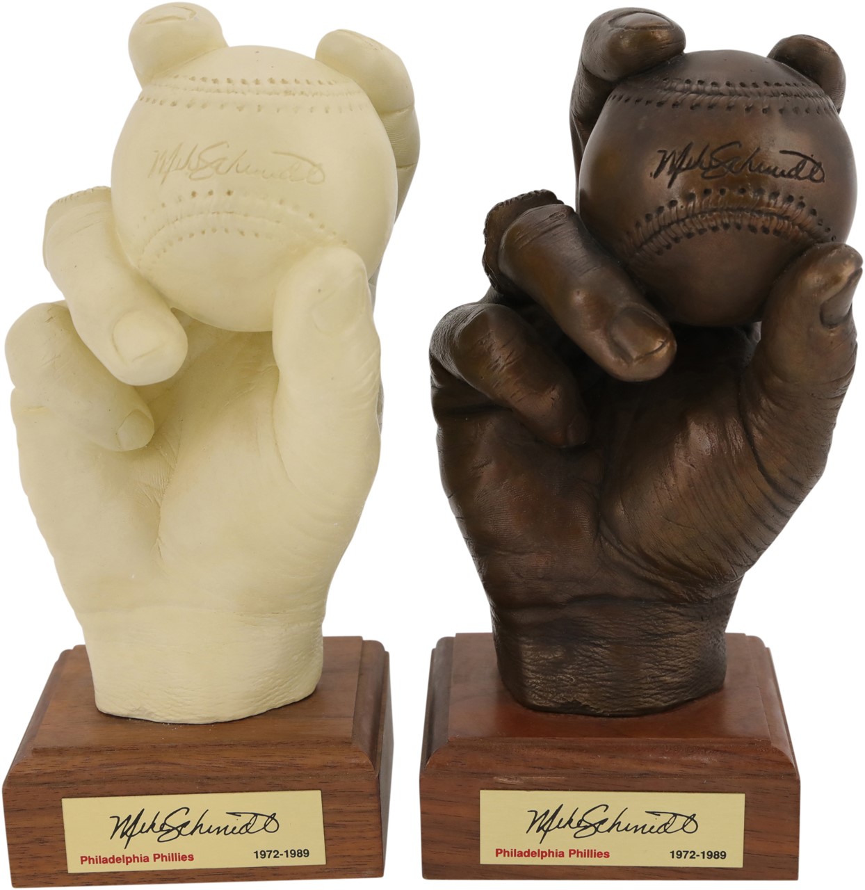 Baseball Memorabilia - Mike Schmidt Limited Edition Hand-Cast Sculptures in Lost Wax Bronze and Gypsum Cement