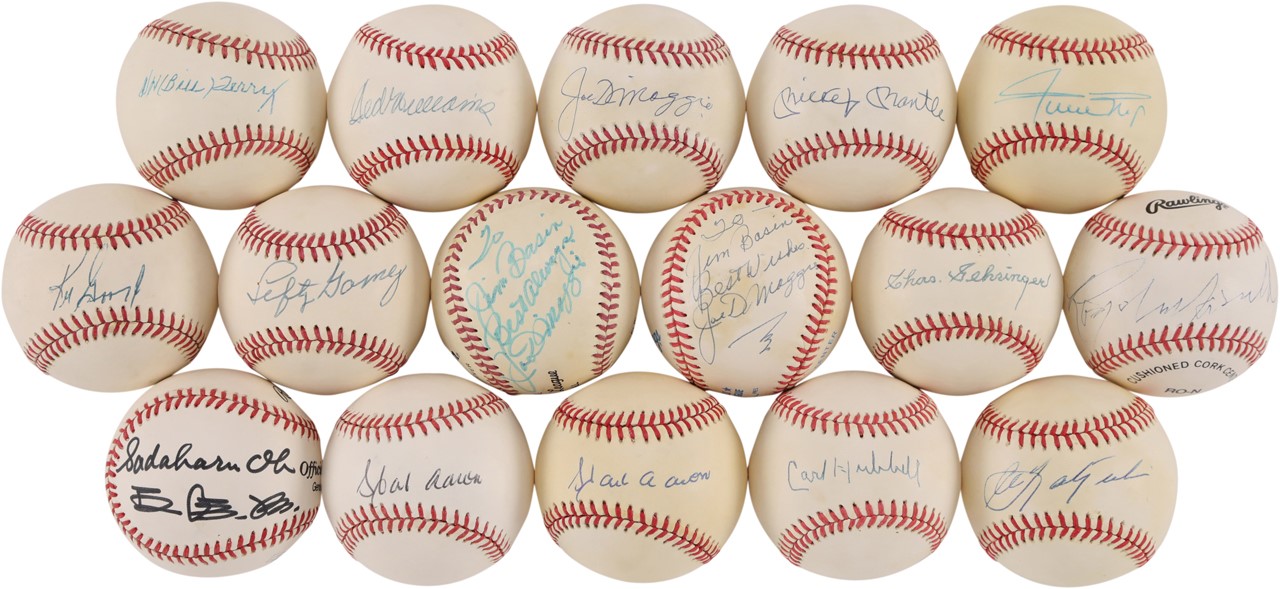Baseball Autographs - Hall of Famers Single Signed Baseball Archive with Roy Campanella (71)