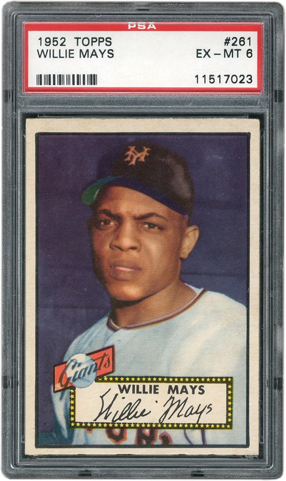 Baseball and Trading Cards - 1952 Topps #261 Willie Mays Rookie PSA EX-MT 6