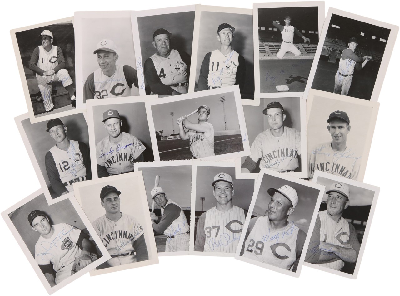 1950s-Early '60s Cincinnati Reds Team-Issued Signed Photographs (120)