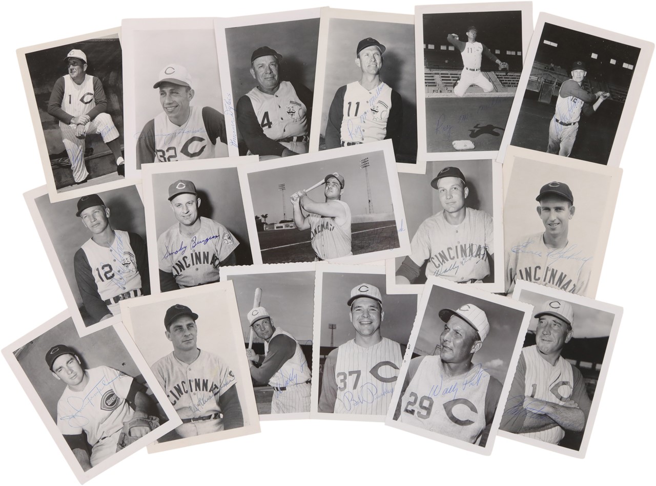 Pete Rose & Cincinnati Reds - 1950s-Early '60s Cincinnati Reds Team-Issued Signed Photographs (120)