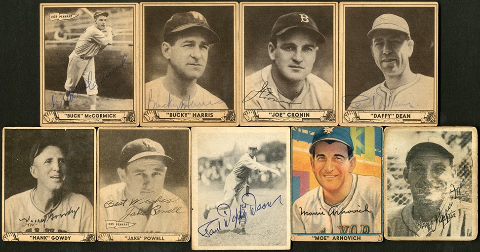 - 1930s-40s Signed Baseball Card Collection (54)