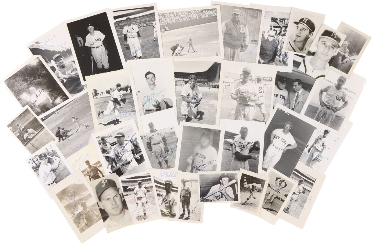 Baseball Autographs - Vintage Baseball Signed Photo Collection (240)