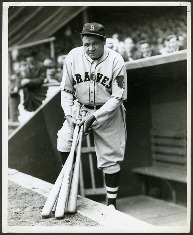 The Brown Brothers Collection - Babe Ruth Boston Braves Original Negative by Charles Conlon