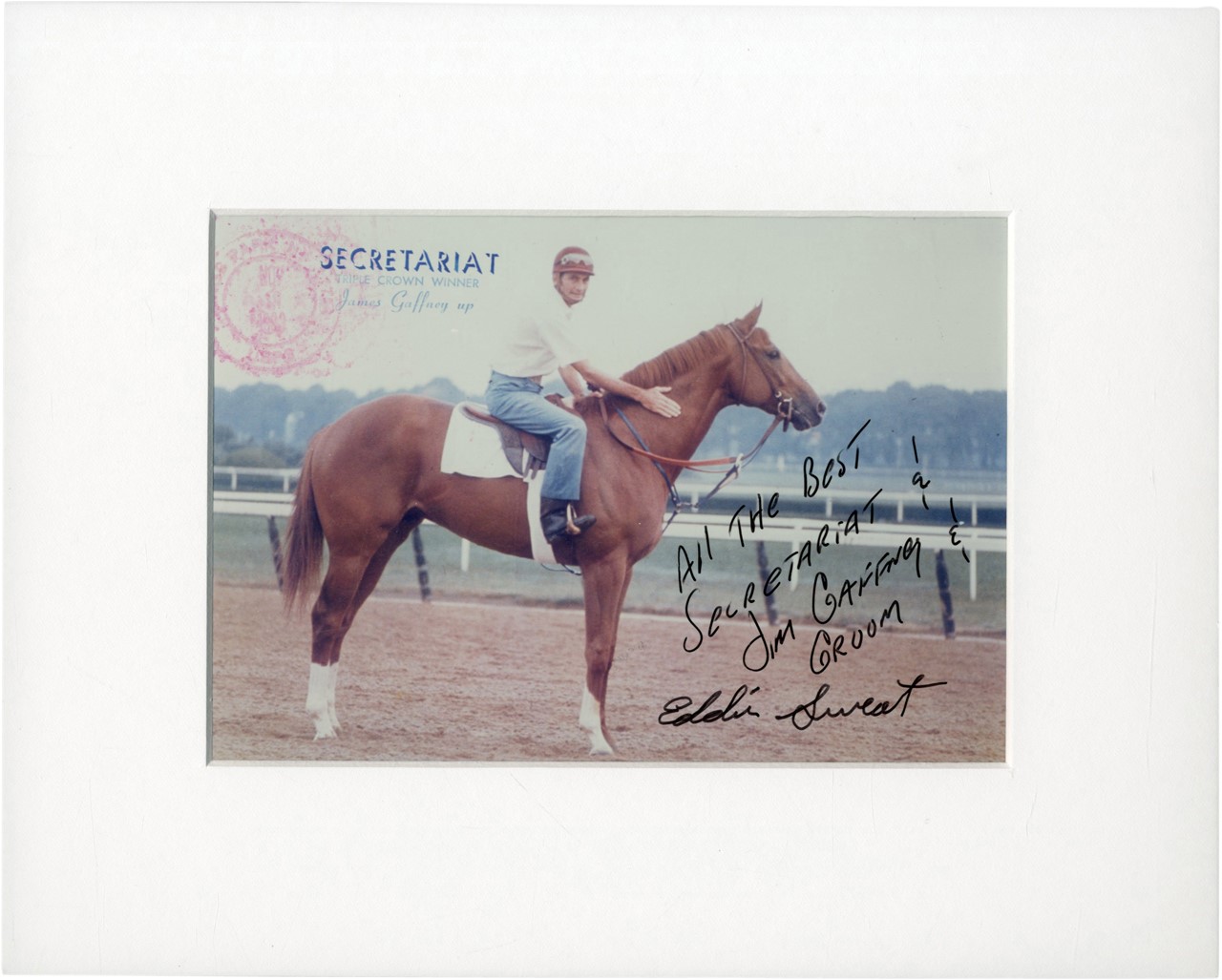 Horse Racing - Secretariat Eddie Sweat and Jimmy Gaffney Dual Signed Photo