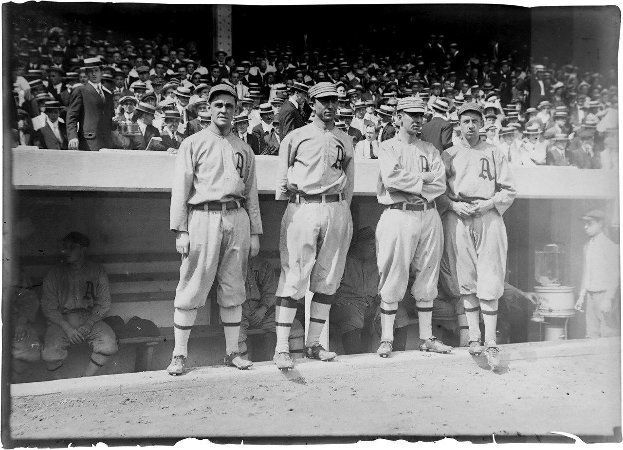 The Brown Brothers Collection - The 100,000 Dollar Infield Philadelphia A's Glass Plate Negative