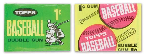 - 1960's Topps Baseball Penny Packs Lot (4)