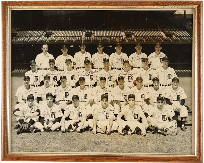 Ty Cobb and Detroit Tigers - 1951 Detroit Tigers Team-Signed Photograph