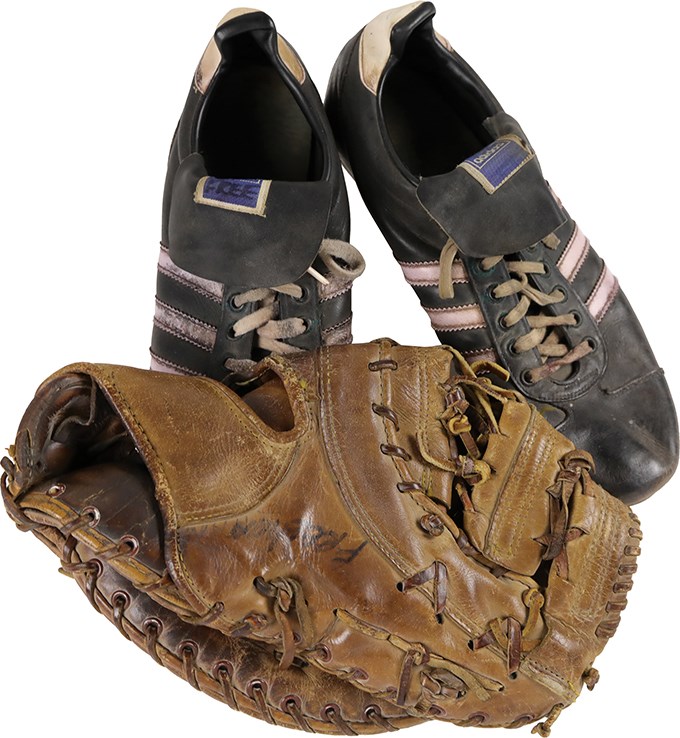 Ty Cobb and Detroit Tigers - Bill Freehan Detroit Tigers Game Used Glove and Spikes