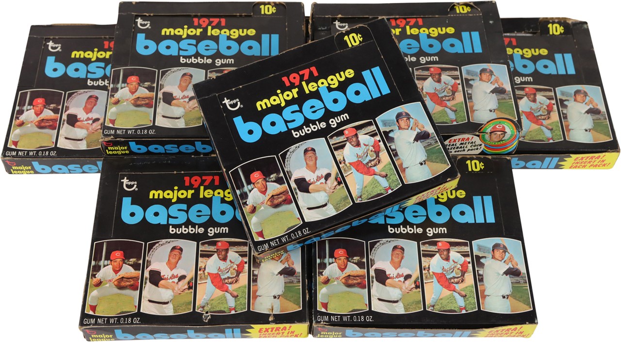 Baseball and Trading Cards - 1971 Topps Baseball Box Hoard (8)