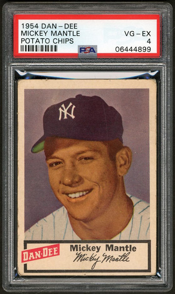 Baseball and Trading Cards - 1954 Dan-Dee Mickey Mantle Potato Chips PSA VG-EX 4