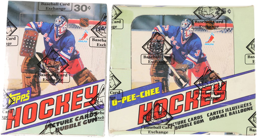- 1981-82 Topps and O-Pee-Chee Unopened Wax Boxes (BBCE)
