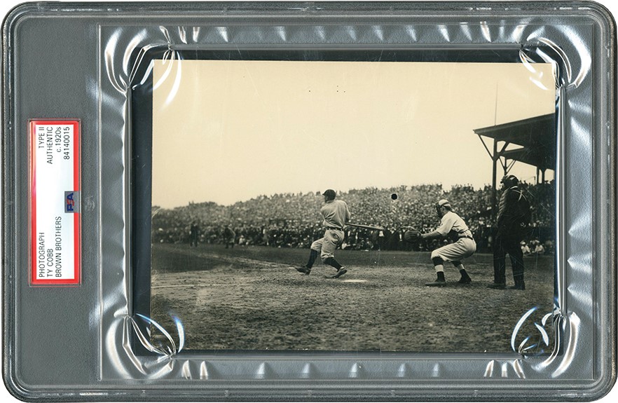 - 1911 Ty Cobb Batting Type II Photograph by Brown Borthers (PSA)