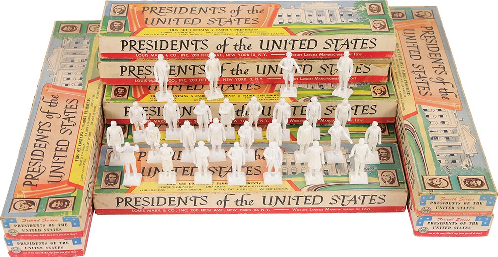 Rock And Pop Culture - Complete Set of Marx US Presidents Figures in Boxes with Many Extras