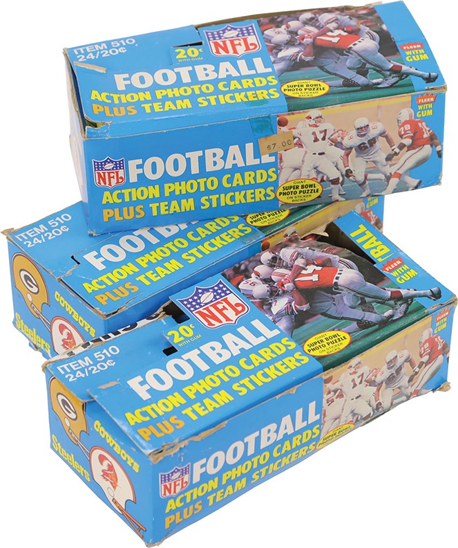 - (3) 1979 Fleer Football Unopened Wax Boxes