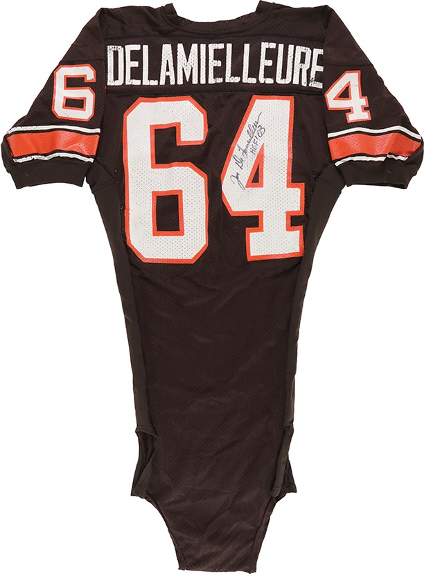 Football - 1984 Joe DeLamielleure Cleveland Browns Signed Game Worn Jersey (Photo-Matched)