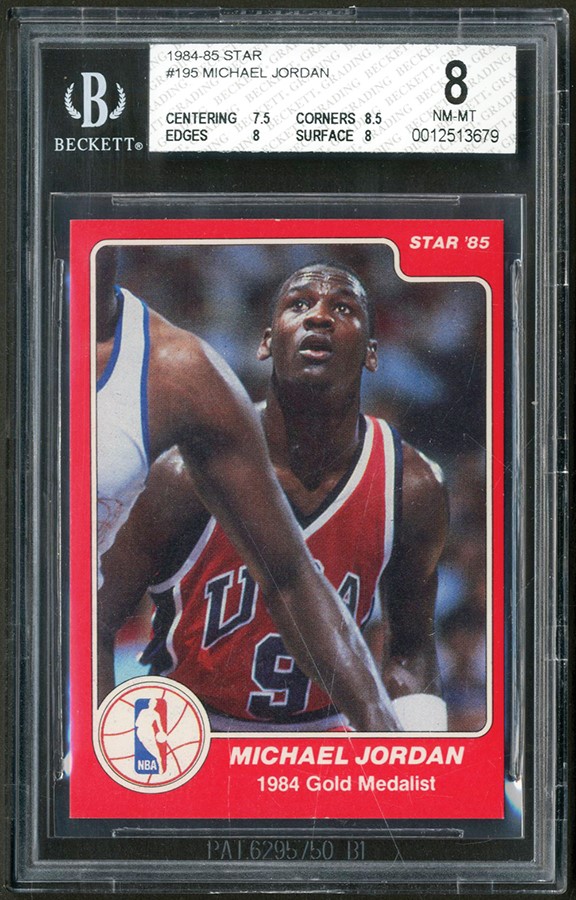 Basketball Cards - 1984-85 Star #195 Michael Jordan 1984 Gold Medalist BGS NM-MT 8
