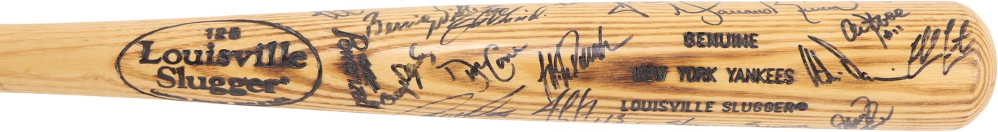 - 1999 World Champion New York Yankees Team-Signed Bat (PSA)