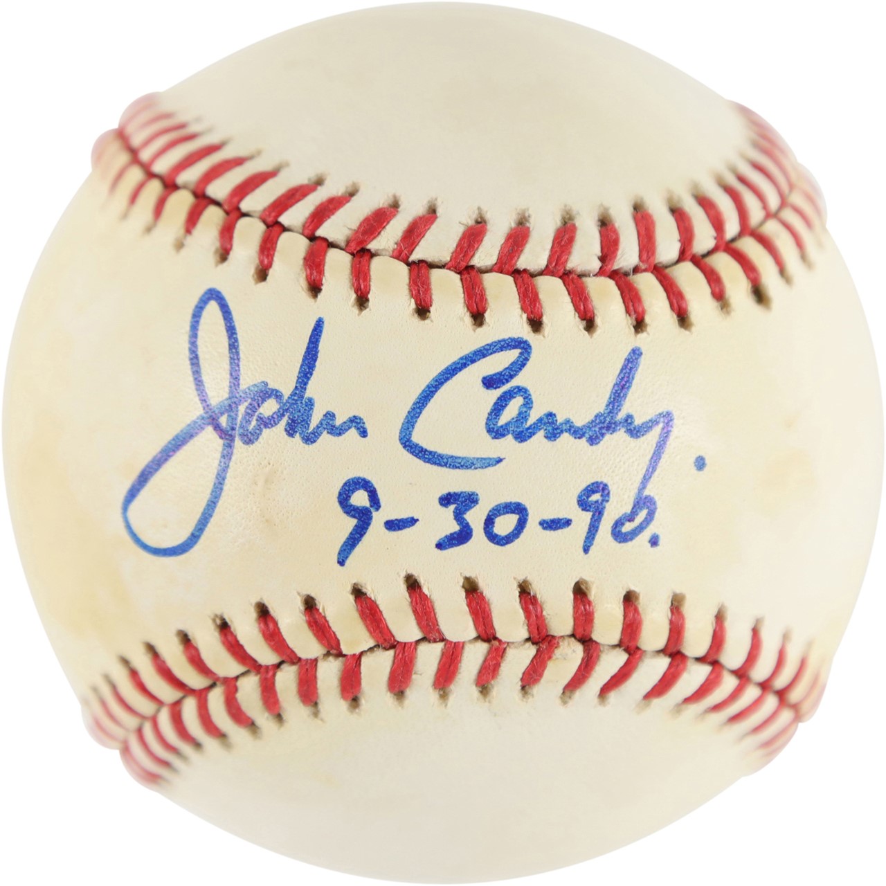 Rock And Pop Culture - 9/30/90 John Candy Single-Signed Baseball Obtained in Person by MLB Scout at White Sox Game (PSA)