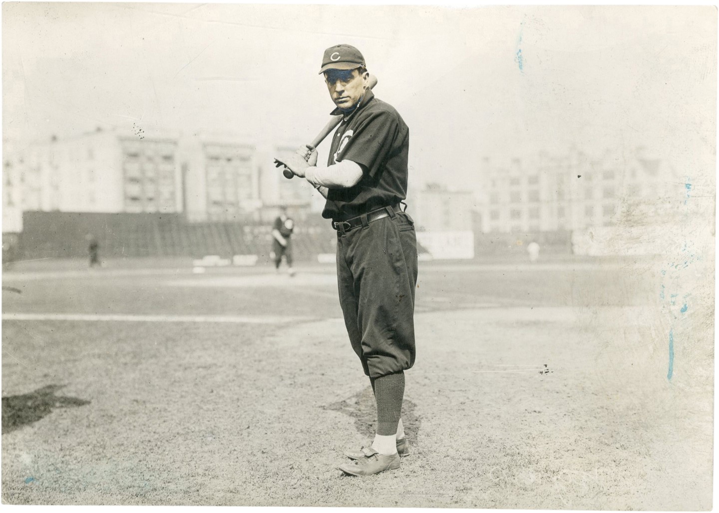 The Brown Brothers Collection - Joe Tinker Posed w/Bat Photograph
