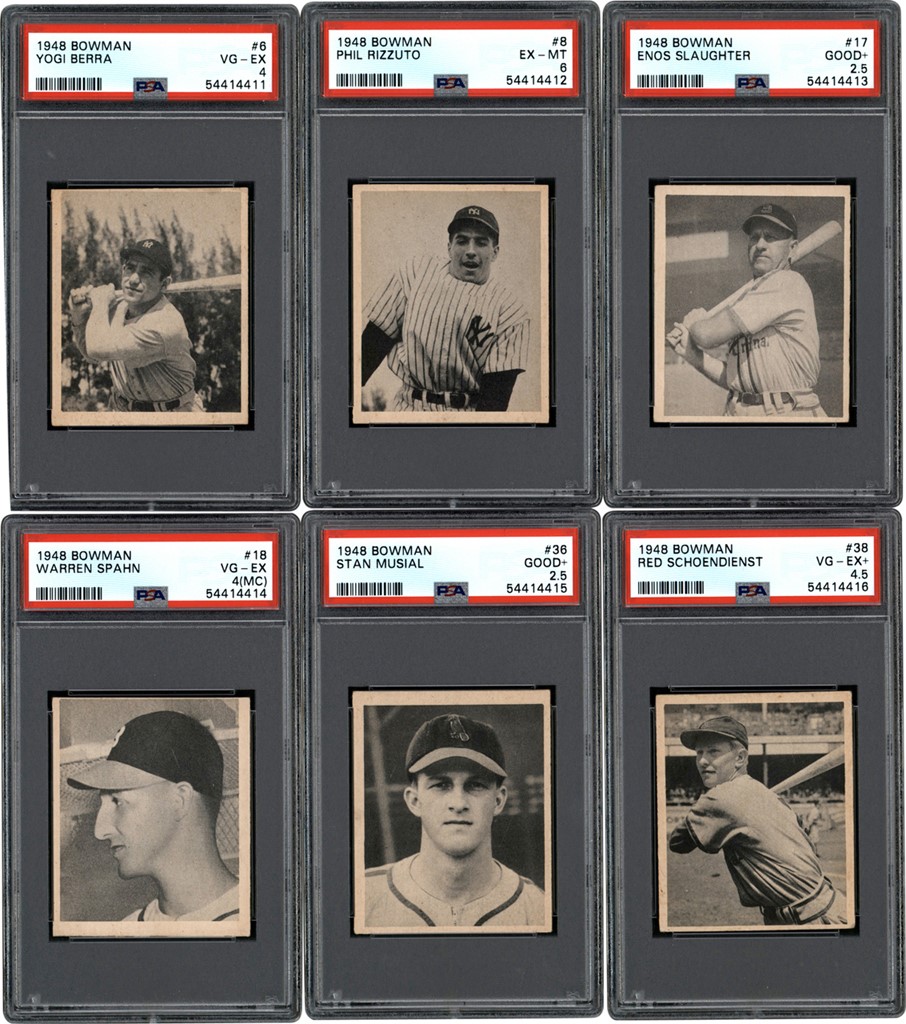 1948 Bowman Near Complete Set (46/48) with PSA Graded