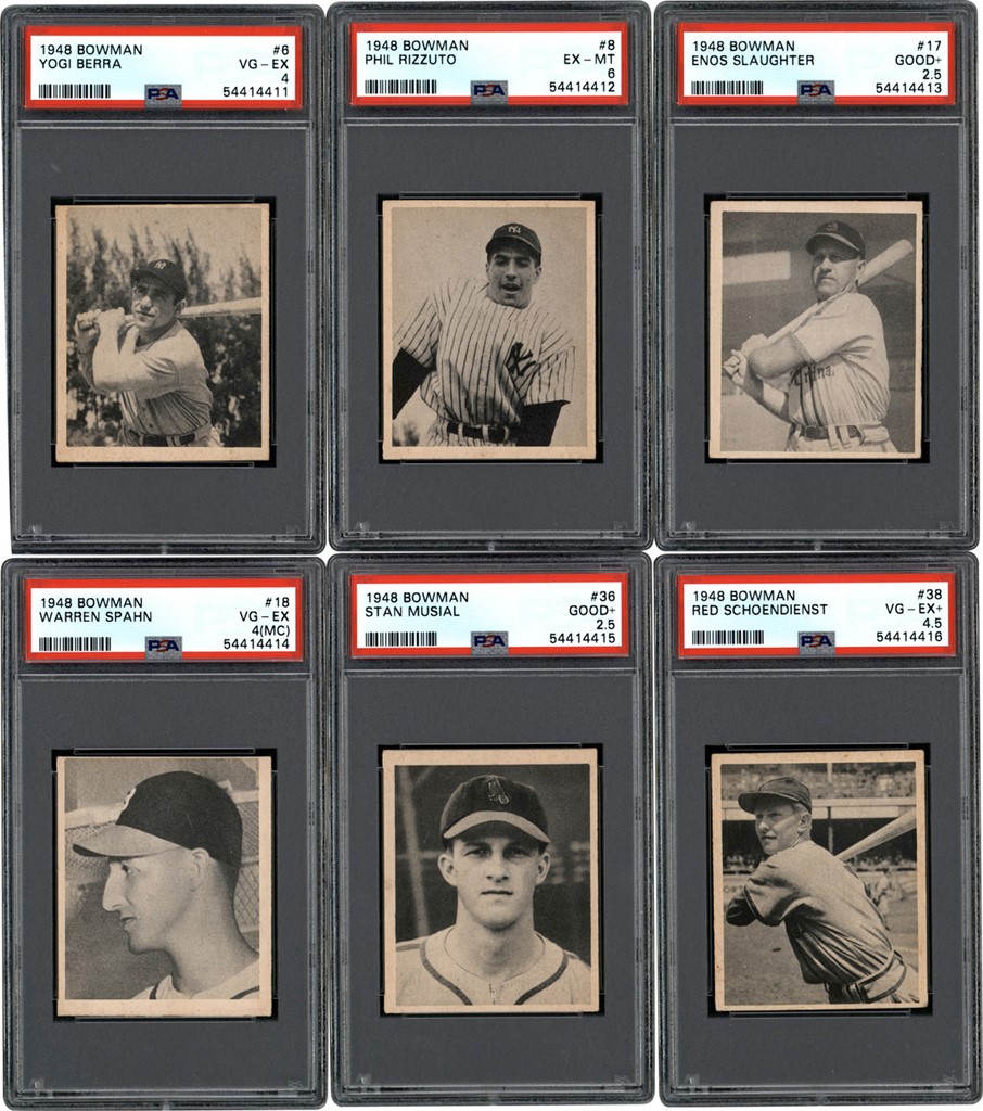 Baseball and Trading Cards - 1948 Bowman Near Complete Set (46/48) with PSA Graded