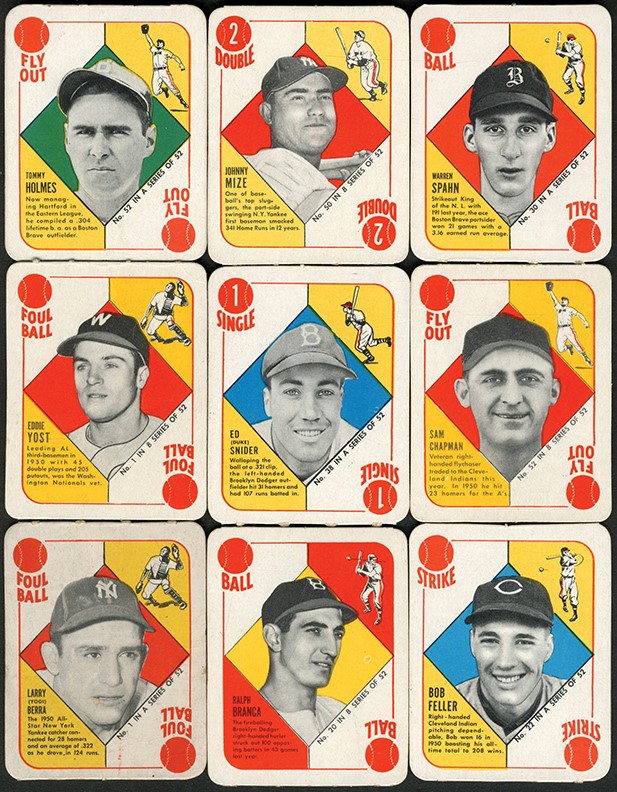 Baseball and Trading Cards - 1951 Topps Red Back Complete Set & Topps Blue Back Partial Set (81/104)