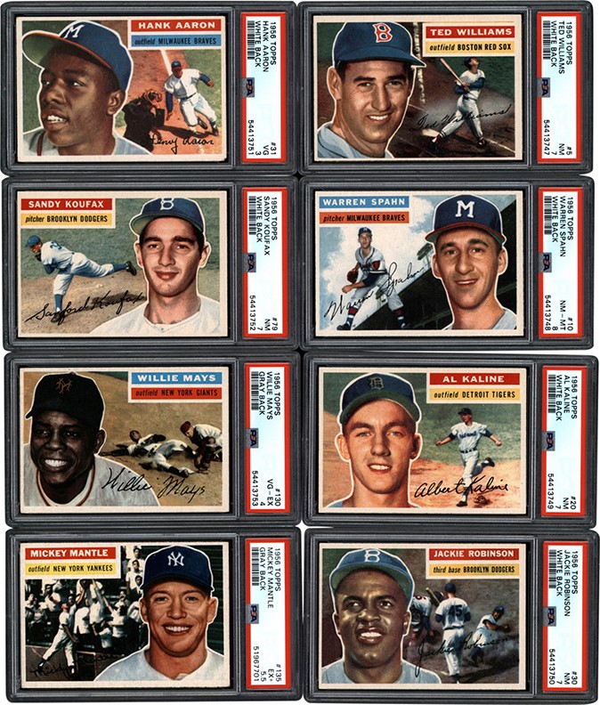 - 1956 Topps "High Grade" Near Complete Set (337/340) with PSA Graded