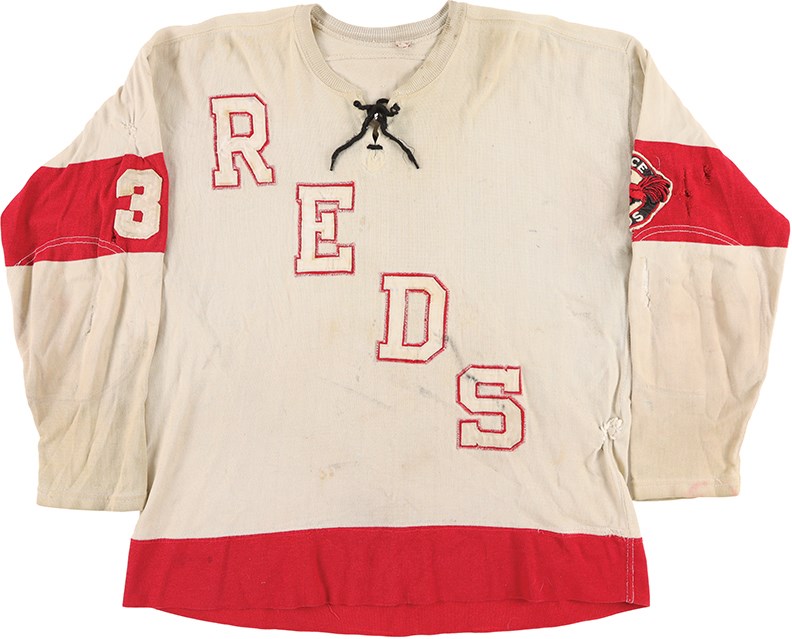 - Early 1960s Providence Reds AHL Game Worn Hockey Jersey