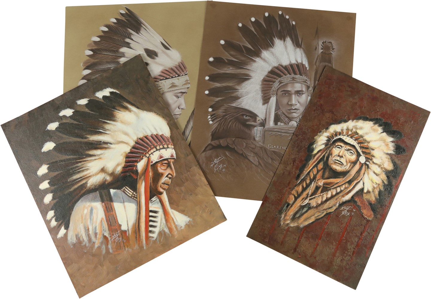 Chip And Whitey Collection - Original Native American Artwork Depicted in the Last Known Photographs of Whitey Bulger with Direct Provenance from Bulger (PSA)