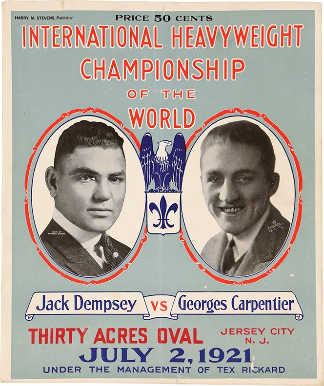 Muhammad Ali & Boxing - Dempsey vs Carpentier July 2, 1921, Title Fight Program