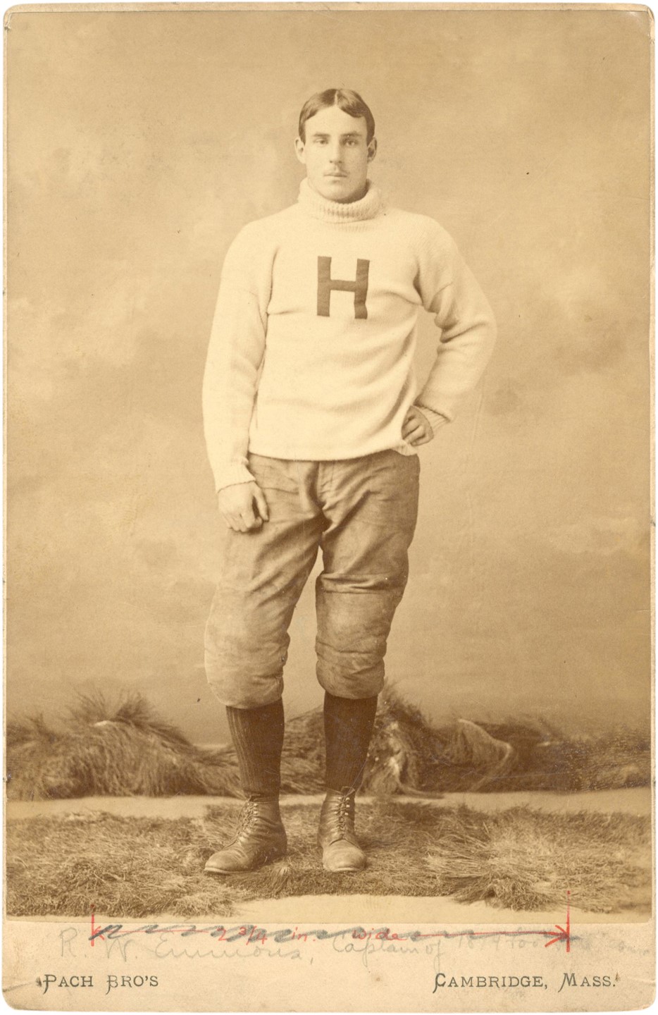 - 1890s Robert Wales Emmons Harvard Football Cabinet Card