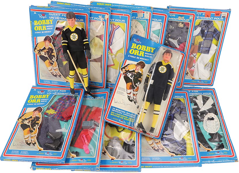 - 1975 Bobby Orr Doll w/Original Outfits all in Original Packaging (12)