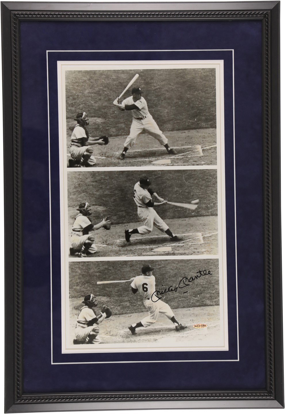 Mantle and Maris - 1951 Mickey Mantle Signed Rookie Photo Montage (UDA) (PSA)