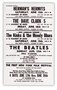 The Beatles - August 15, 1965 Shea Stadium Handbill Lot (3)
