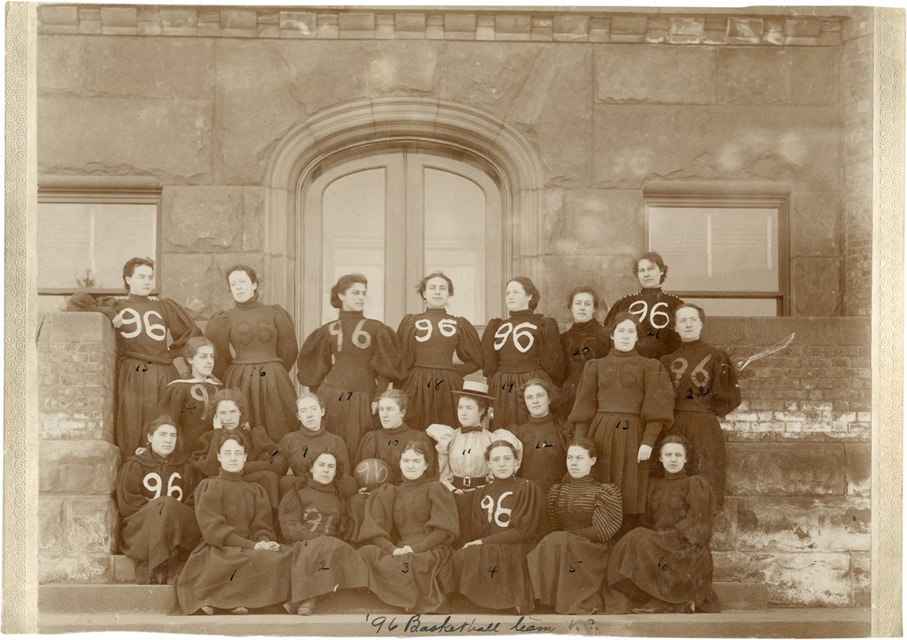 1895-96 Inaugural Vassar College Women's Basketball Team Original Photograph from The Mabel Welton Collection
