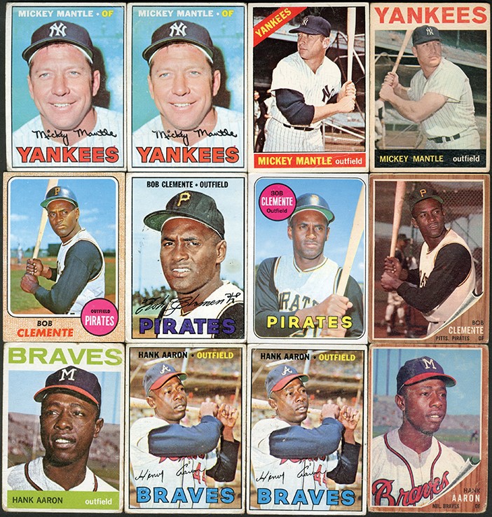 - 1950-1969 Topps & Bowman Hall of Famer Collection with Six (6) Mantles (100+)
