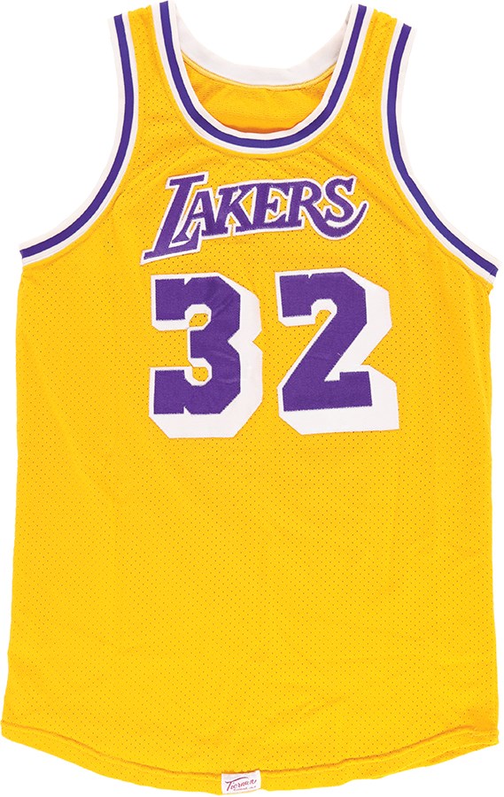 - 1979-85 Magic Johnson Los Angeles Lakers Game Jersey (MEARS)