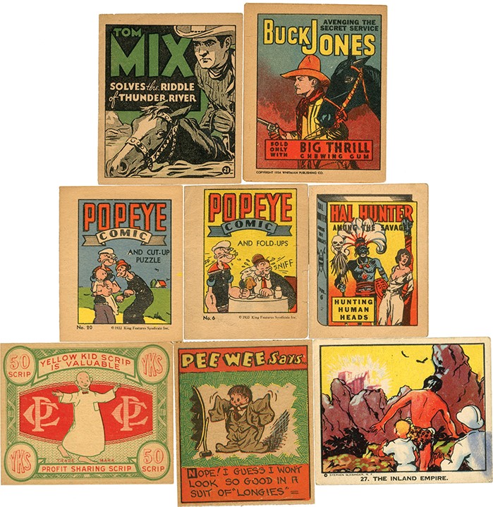 - Large Comic Card & Premium Collection w/Popeye, Yellow Kid, Tarzan (83)