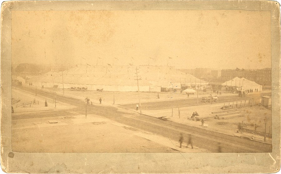 The Brown Brothers Collection - Very Rare 1890 Exterior View of The Polo Grounds Photograph