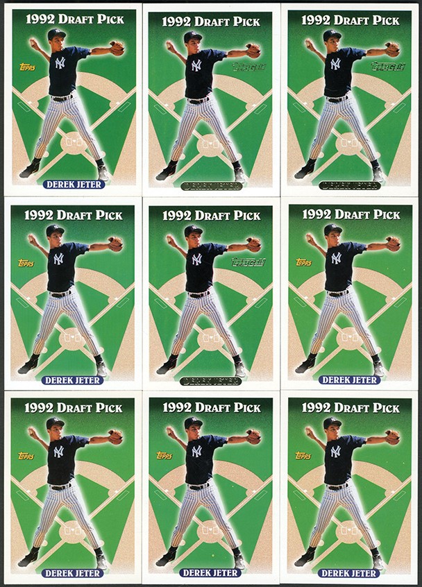 Modern Sports Cards - 1990-2001 Modern Hall of Famer and Stars Collection of Mostly Rookies, Jeter Topps, (180)