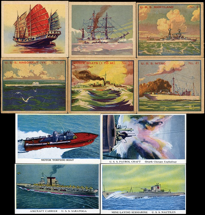 - Collection of US Navy Battleship Non-Sport Cards & Sets (3)