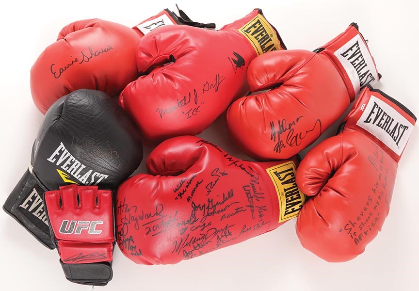 Boxing and UFC Signed Glove Lot (7)