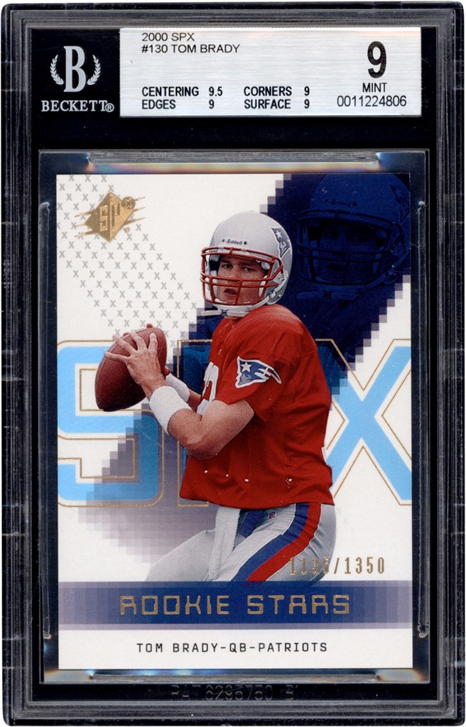 2000 SPX Rookie Stars #130 Tom Brady Rookie 1135/1350 BGS MINT 9