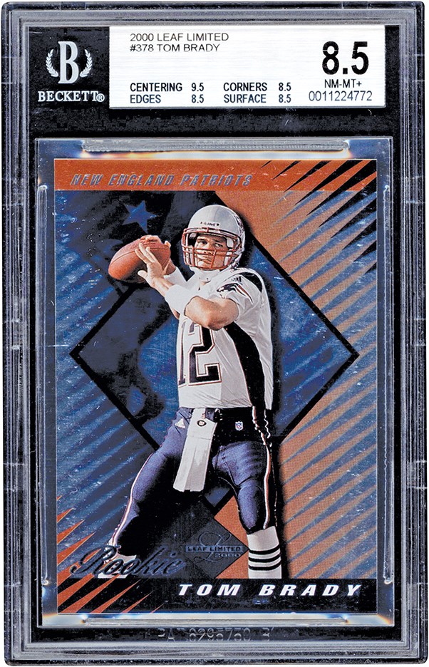Modern Sports Cards - 2000 Leaf Limited #378 Tom Brady Rookie 306/350 BGS NM-MT+ 8.5